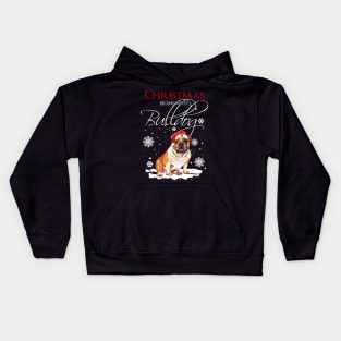 Christmas begins with Bulldog Kids Hoodie